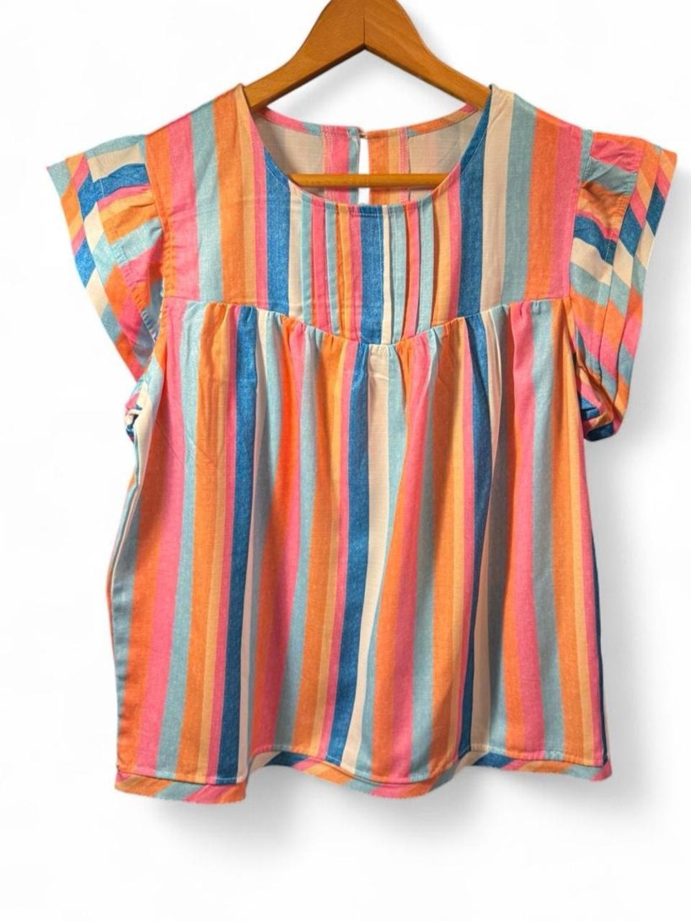 Women’s Multicolor Striped Short Sleeve Top